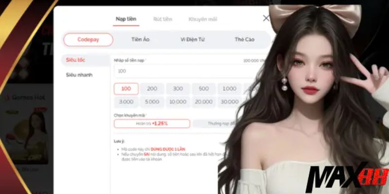 Hội viên cần đáp ứng các yêu cầu để nạp rút tiền Max88 thành công