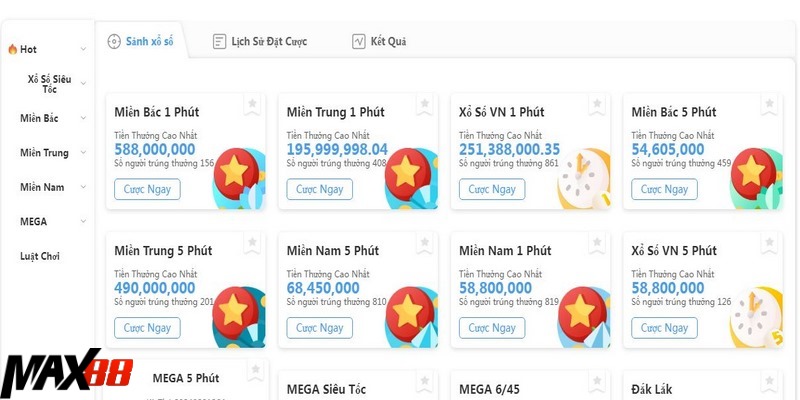 Xổ số siêu tốc Max88 và tổng hợp các chốt bạch thủ chuẩn 3 Lượt đổ xổ số siêu tốc Max88 diễn ra trong thời gian rất ngắn